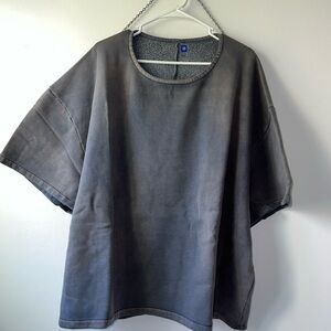 YEEZY GAP Engineered By Balenciaga Fleece Yoke Tee Pavement Gray XL  New